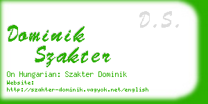 dominik szakter business card